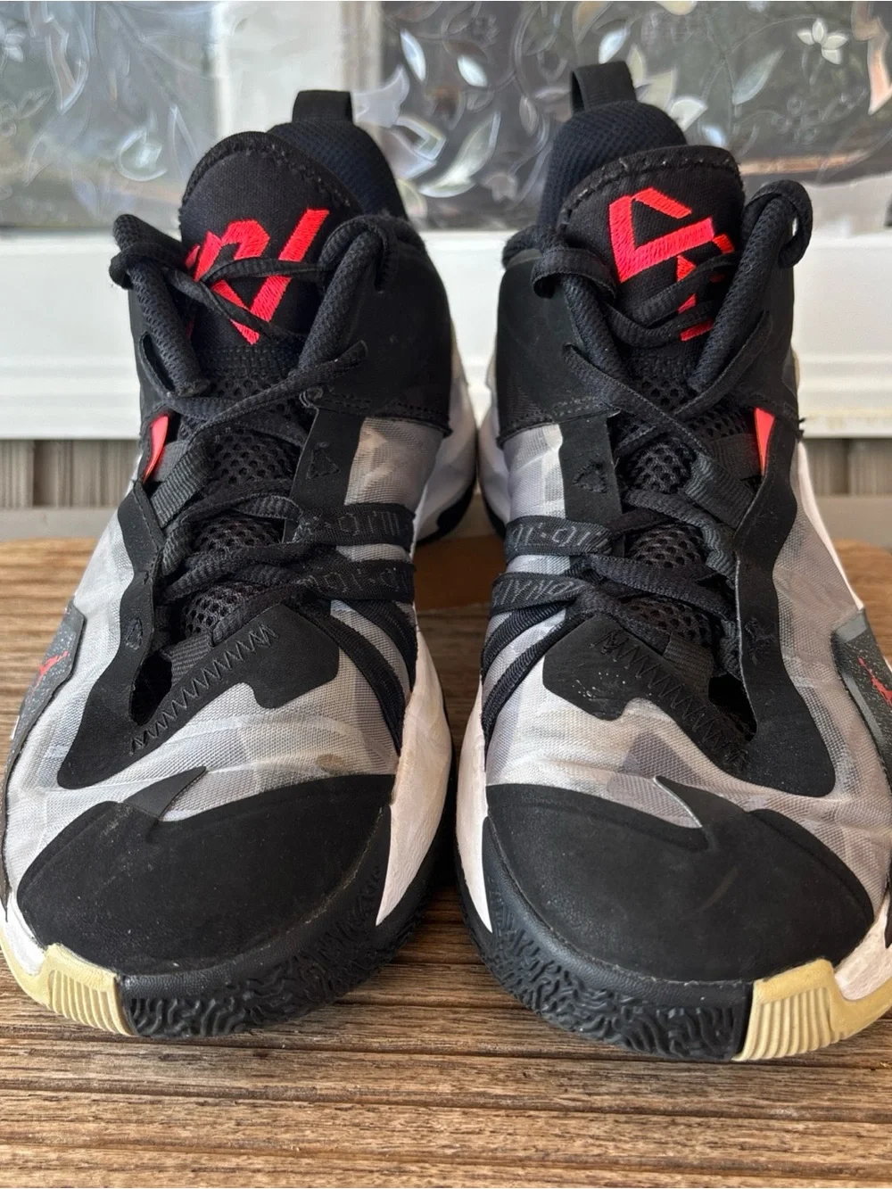 Jordan Kids Black/Red/White Basketball Sneakers